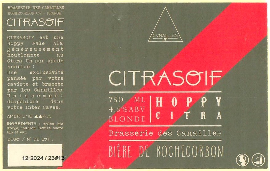 Etiquette BRASSERIE DES CANAILLES 24