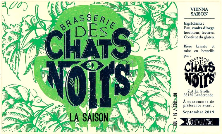 Etiquette BRASSERIE DES CHATS NOIRS 02