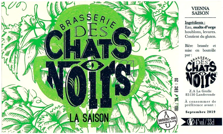 Etiquette BRASSERIE DES CHATS NOIRS 10