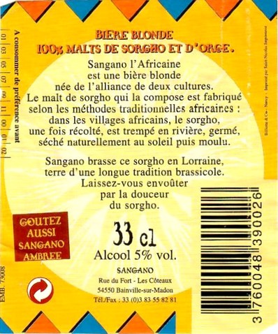 Etiquette BRASSERIE DES CIMES 09B