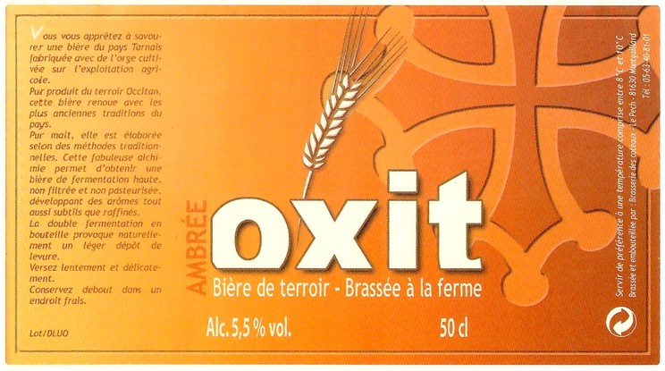 Etiquette BRASSERIE DES COTEAUX 01