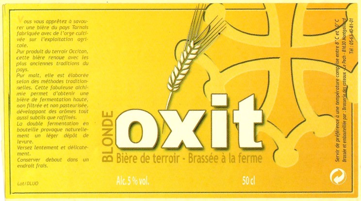 Etiquette BRASSERIE DES COTEAUX 02