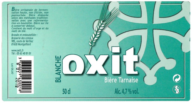 Etiquette BRASSERIE DES COTEAUX 09