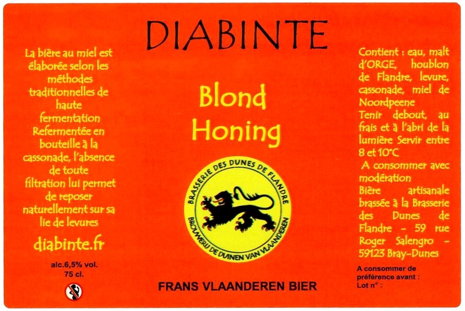 Etiquette BRASSERIE DES DUNES DE FLANDRE 06