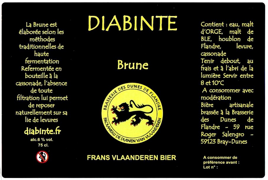Etiquette BRASSERIE DES DUNES DE FLANDRE 07