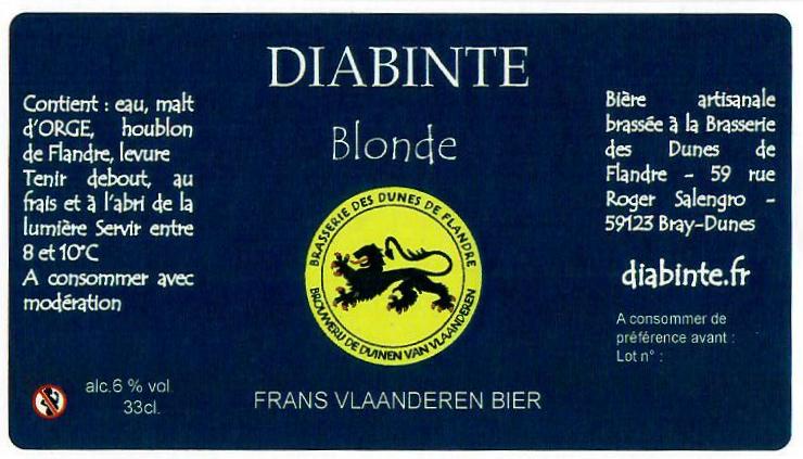 Etiquette BRASSERIE DES DUNES DE FLANDRE 08