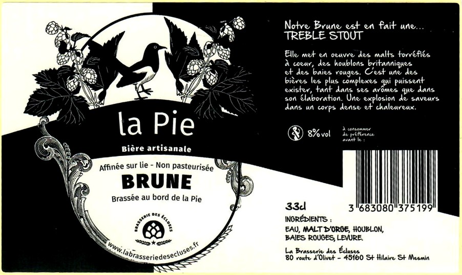 Etiquette BRASSERIE DES ECLUSES 17