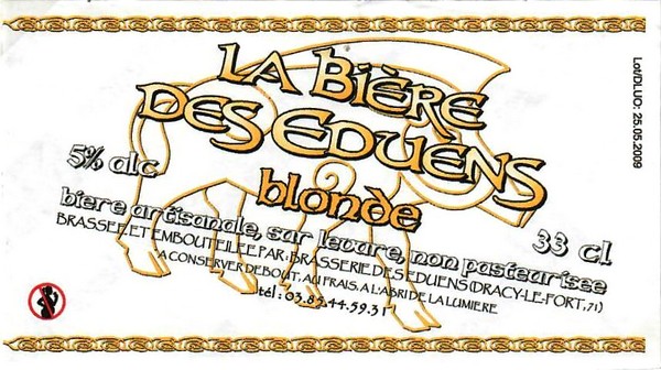 Etiquette BRASSERIE DES EDUENS 71 01