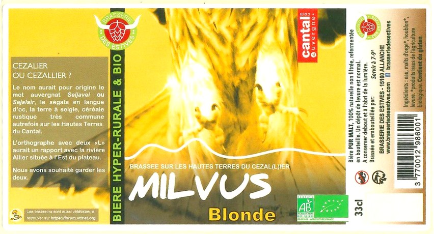 Etiquette BRASSERIE DES ESTIVES 04