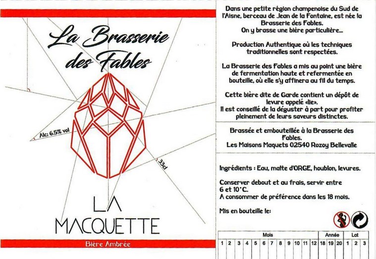 Etiquette BRASSERIE DES FABLES 11