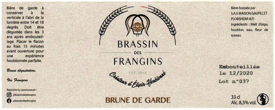 Etiquette BRASSERIE BRASSIN DES FRANGINS 03