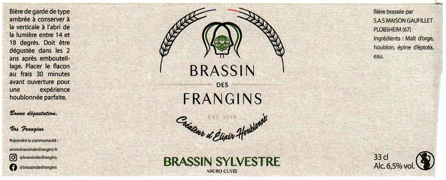 Etiquette BRASSERIE BRASSIN DES FRANGINS 06