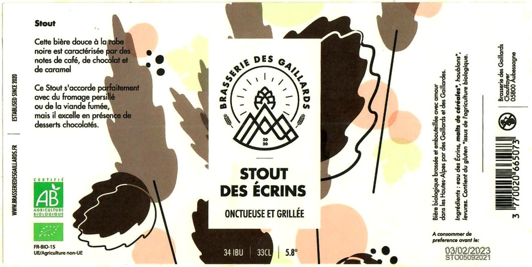 Etiquette BRASSERIE DES GAILLARDS 02