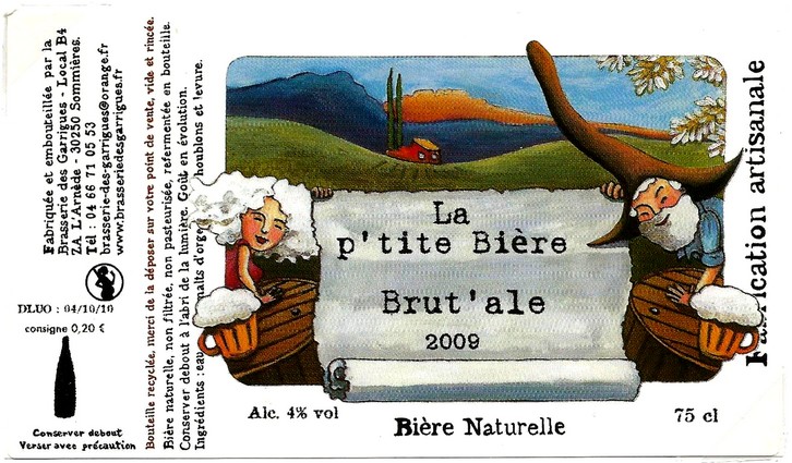 etiquette BRASSERIE DES GARRIGUES 12