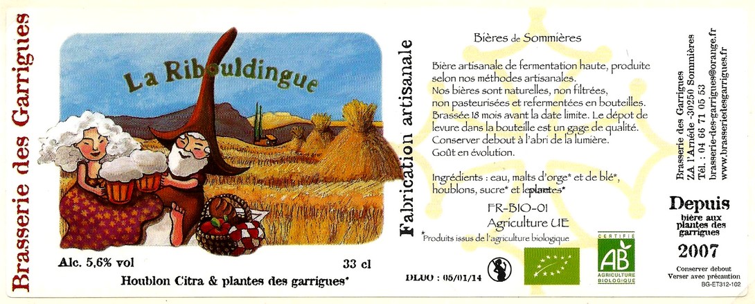 etiquette BRASSERIE DES GARRIGUES 22
