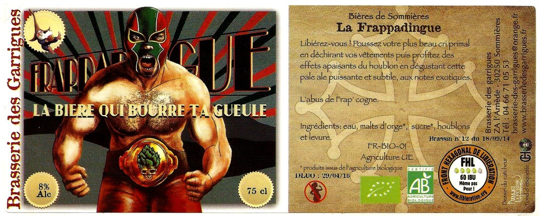 etiquette BRASSERIE DES GARRIGUES 28