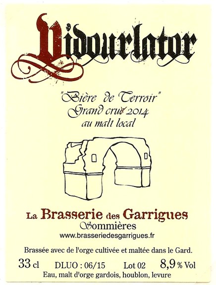 etiquette BRASSERIE DES GARRIGUES 30
