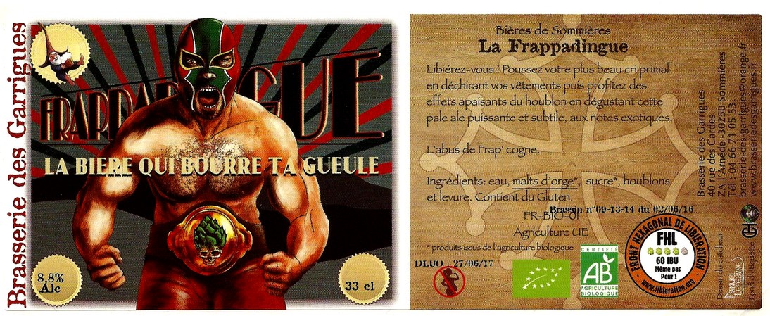 etiquette BRASSERIE DES GARRIGUES 35