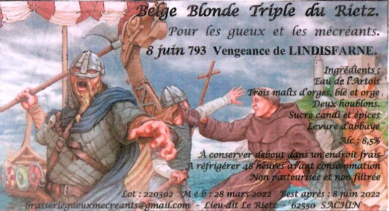 Etiquette BRASSERIE DES GUEUX ET MECREANTS 03