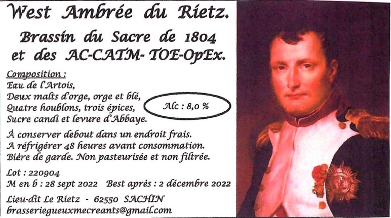 Etiquette BRASSERIE DES GUEUX ET MECREANTS 08