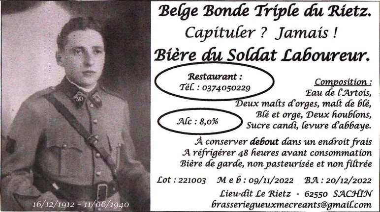 Etiquette BRASSERIE DES GUEUX ET MECREANTS 09