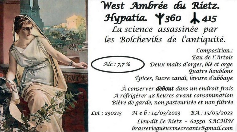 Etiquette BRASSERIE DES GUEUX ET MECREANTS 18