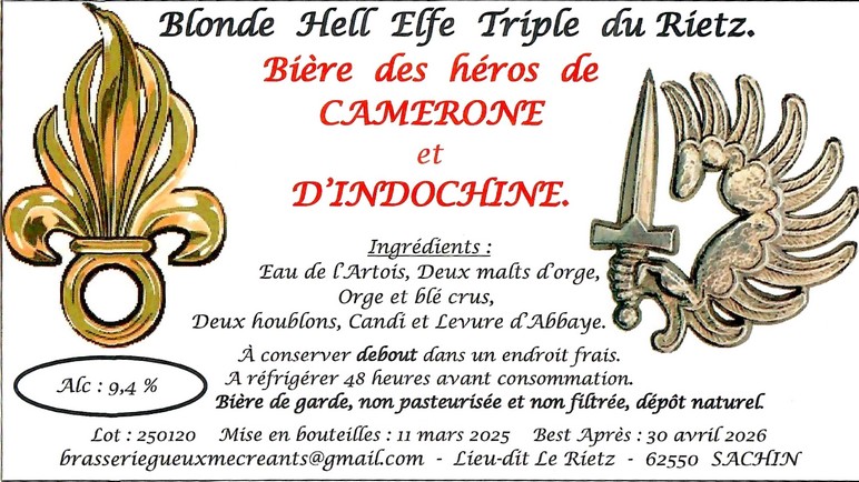 Etiquette BRASSERIE DES GUEUX ET MECREANTS 34