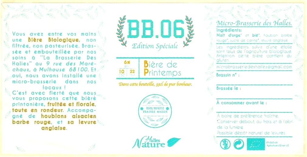 etiquette BRASSERIE DES HALLES 04