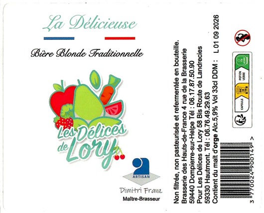 Etiquette BRASSERIE DES HAUTS DE FRANCE 01