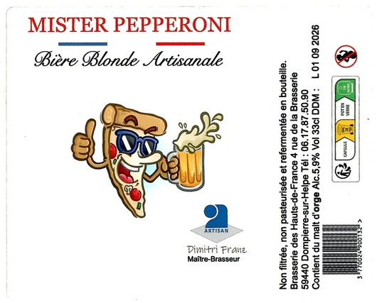 Etiquette BRASSERIE DES HAUTS DE FRANCE 02