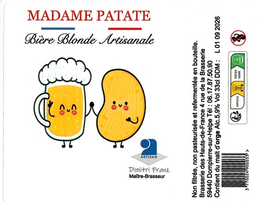 Etiquette BRASSERIE DES HAUTS DE FRANCE 03