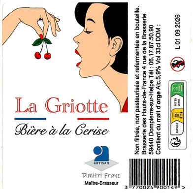 Etiquette BRASSERIE DES HAUTS DE FRANCE 05