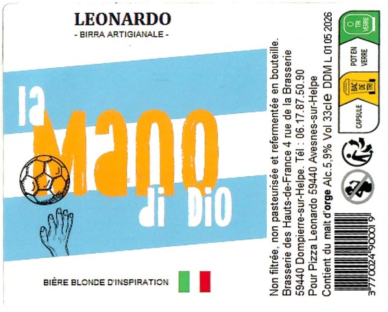 Etiquette BRASSERIE DES HAUTS DE FRANCE 16