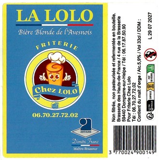 Etiquette BRASSERIE DES HAUTS DE FRANCE 18