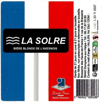 Etiquette BRASSERIE DES HAUTS DE FRANCE 25