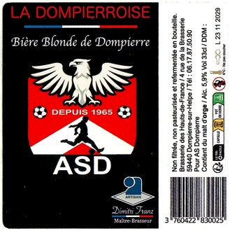 Etiquette BRASSERIE DES HAUTS DE FRANCE 31