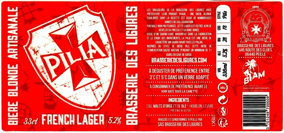 etiquette BRASSERIE DES LIGURES 05