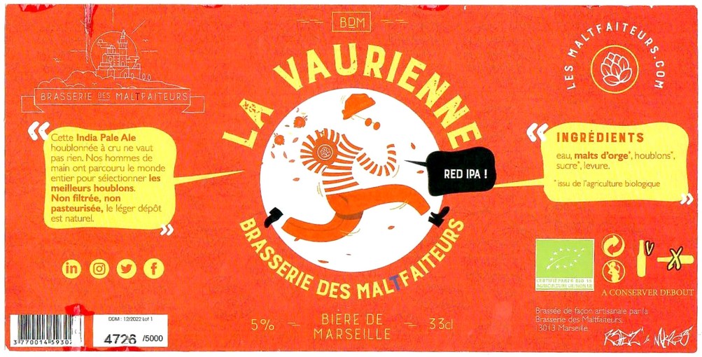 Etiquette BRASSERIE DES MALTFAITEURS 05