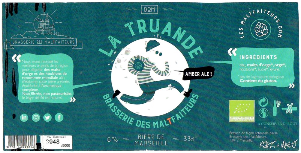 Etiquette BRASSERIE DES MALTFAITEURS 06