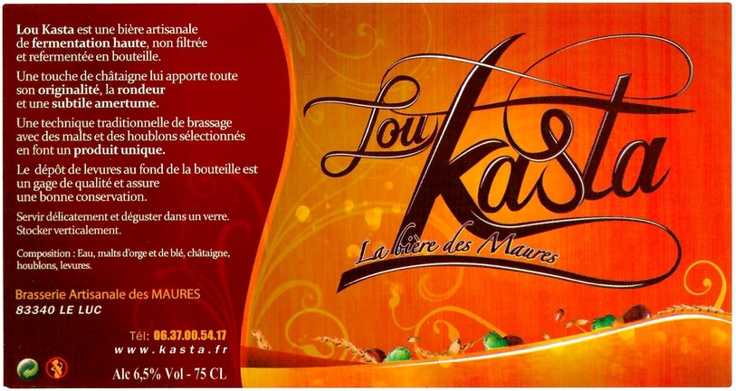 Etiquette BRASSERIE DES MAURES 02