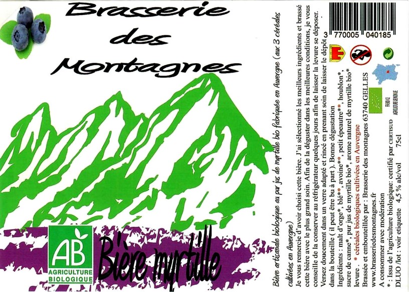 etiquette BRASSERIE DES MONTAGNES 01