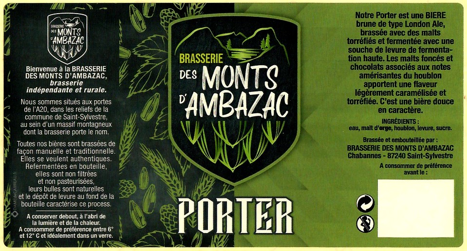 Etiquette BRASSERIE DES MONTS D'AMBAZAC 02