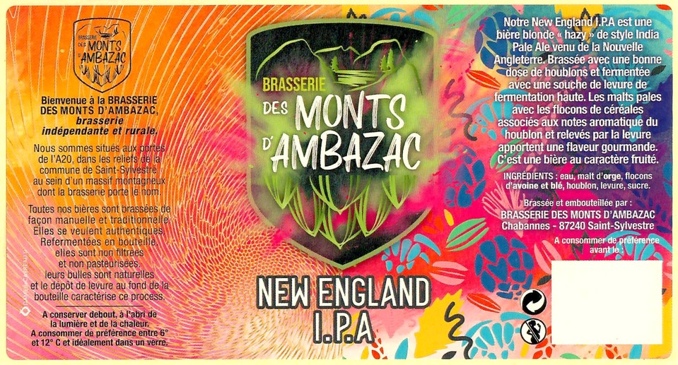 Etiquette BRASSERIE DES MONTS D'AMBAZAC 04