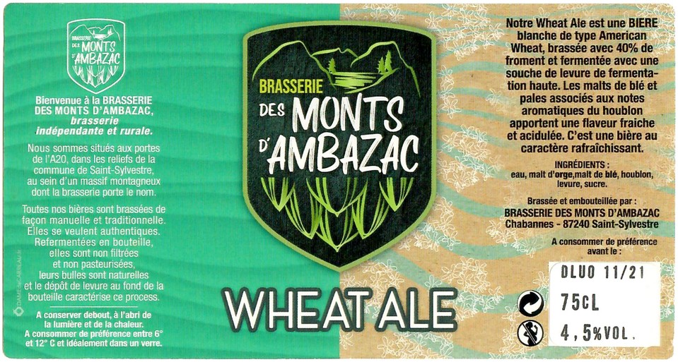 Etiquette BRASSERIE DES MONTS D'AMBAZAC 10