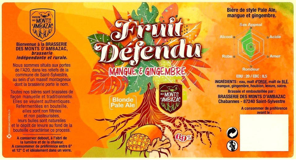 Etiquette BRASSERIE DES MONTS D'AMBAZAC 11