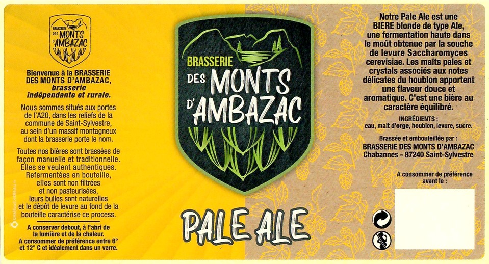Etiquette BRASSERIE DES MONTS D'AMBAZAC 14