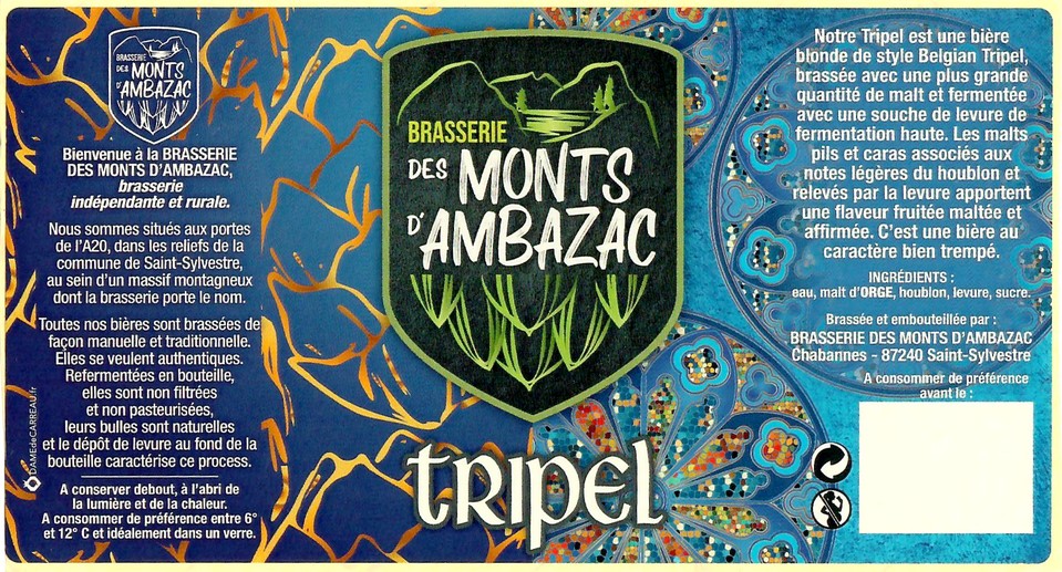 Etiquette BRASSERIE DES MONTS D'AMBAZAC 17