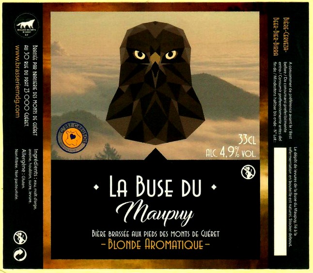 etiquette BRASSERIE DES MONTS DE GUERET 03