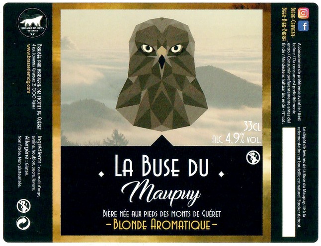 Etiquette BRASSERIE DES MONTS DE GUERET 04