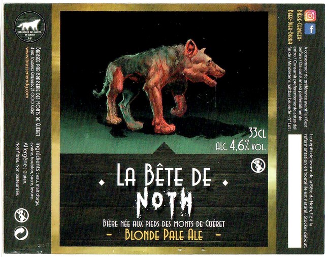 Etiquette BRASSERIE DES MONTS DE GUERET 05